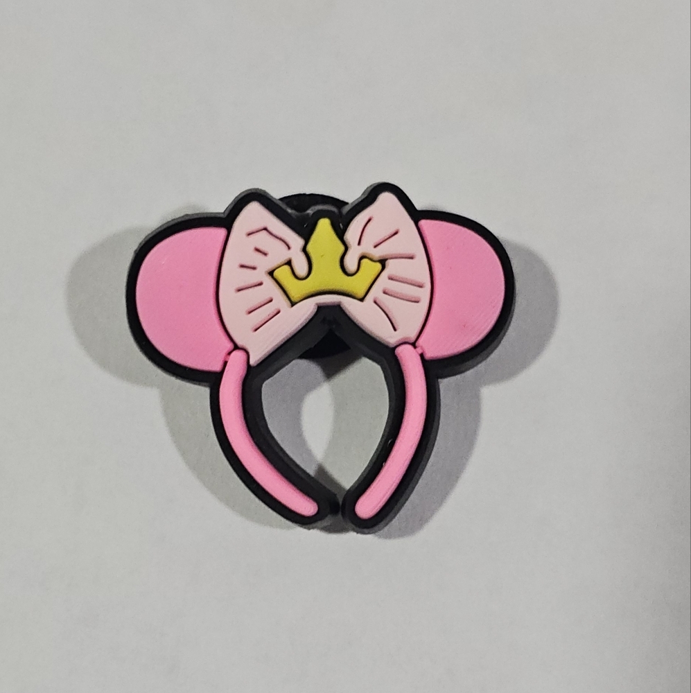 Minnie Ears Pink Shoe Charm Croc Charms Clog